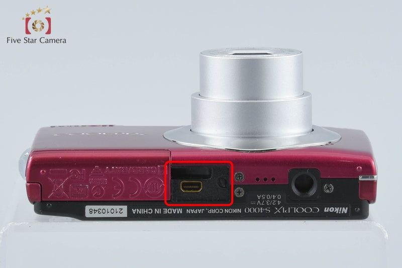 Nikon COOLPIX S4000 Ruby Red 12.0 MP Digital Camera from Japan