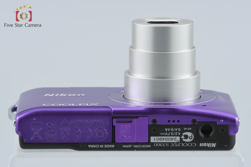 Nikon COOLPIX S3300 Lavender Purple 16.0 MP Digital Camera from Japan
