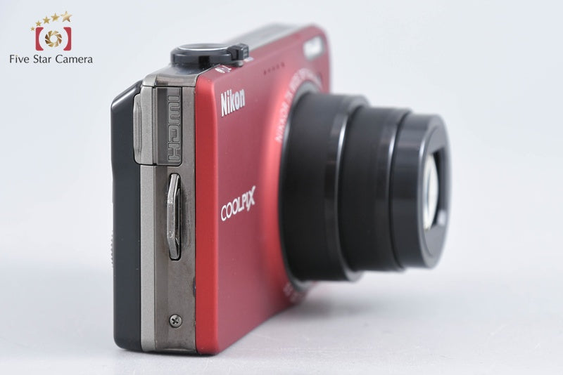 Nikon COOLPIX S6000 Flash Red 14.2 MP Digital Camera from Japan