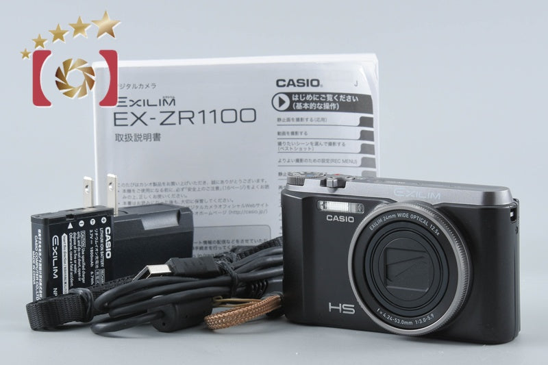 CASIO HIGH SPEED EXILIM EX-ZR1100 Black 16.1 MP Digital Camera from Japan