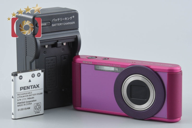 PENTAX Optio LS465 Ruby Pink 16.0 MP Digital Camera from Japan