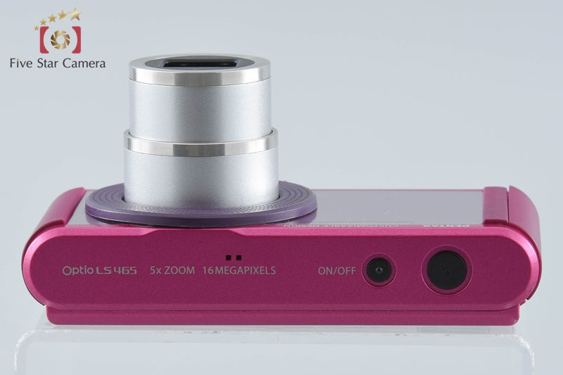 PENTAX Optio LS465 Ruby Pink 16.0 MP Digital Camera from Japan