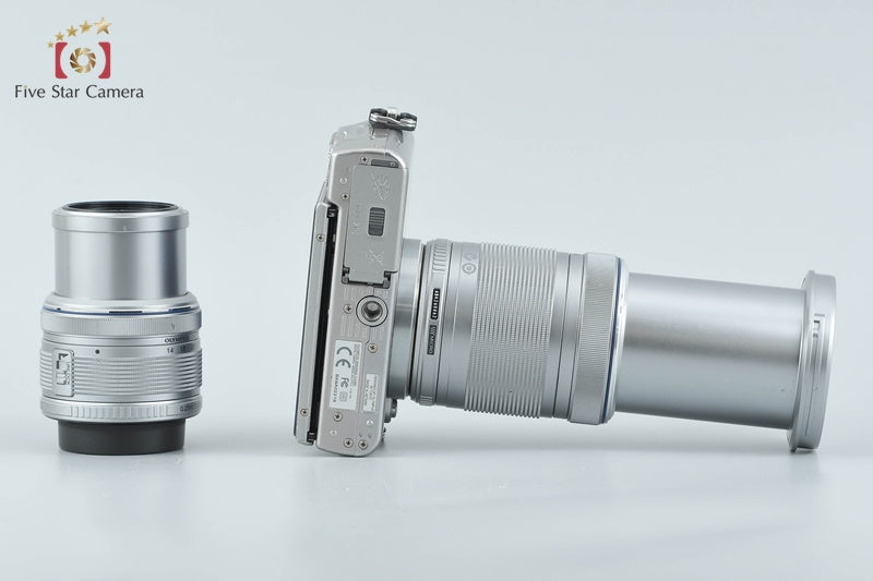 Olympus PEN Lite E-PL3 Silver 12.3 MP 14-42 40-150 Lenses from Japan