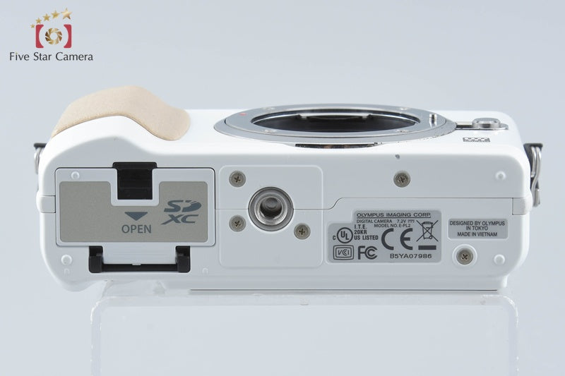 "Count 698" Olympus PEN Lite E-PL2 White 12.3 MP Mirrorless Camera from Japan