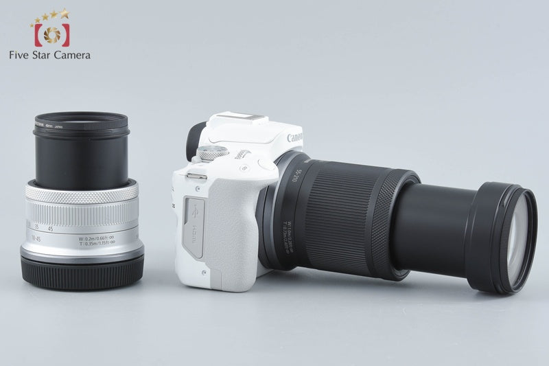 "Count 1,000" Canon EOS R50 White 24.2 MP RF-S 18-45 55-210 Lenses from Japan