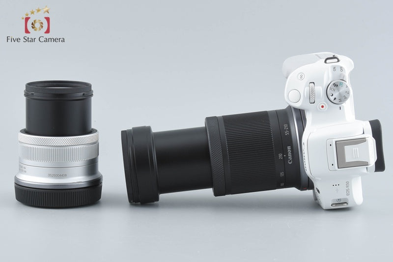 "Count 1,000" Canon EOS R50 White 24.2 MP RF-S 18-45 55-210 Lenses from Japan