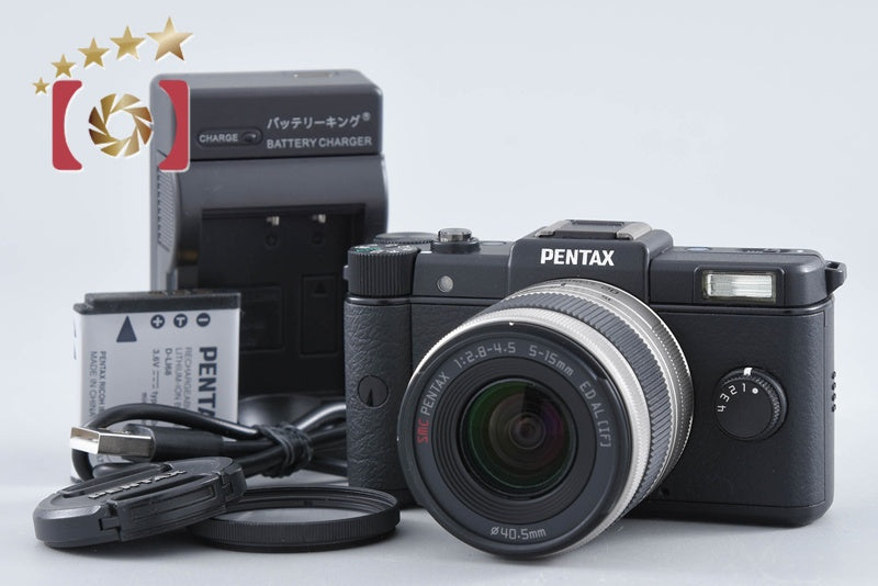 "Count 951" PENTAX Q Black 12.4 MP DSLR Camera 02 5-15 Lens from Japan