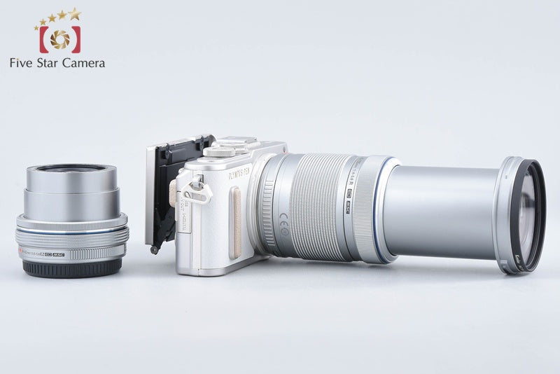 "Count 184" Olympus PEN E-PL8 White 16.1 MP EZ 14-42 40-150 Lenses from Japan
