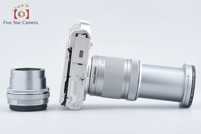 "Count 184" Olympus PEN E-PL8 White 16.1 MP EZ 14-42 40-150 Lenses from Japan