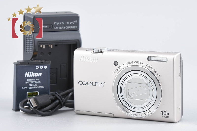 Nikon COOLPIX S6200 Platinum Silver 16.0 MP Digital Camera from Japan