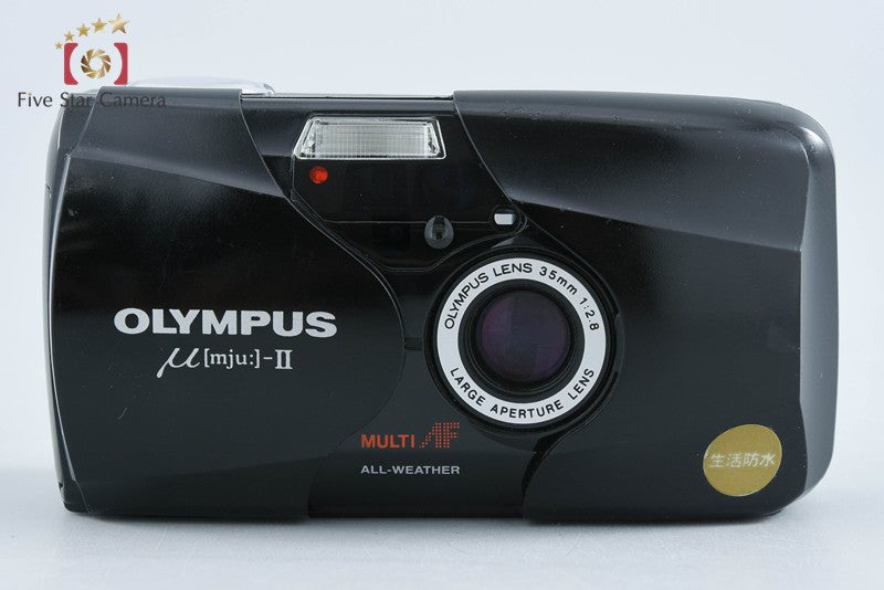 Olympus μ[mju:]-II Black 35mm Point & Shoot Film Camera from Japan