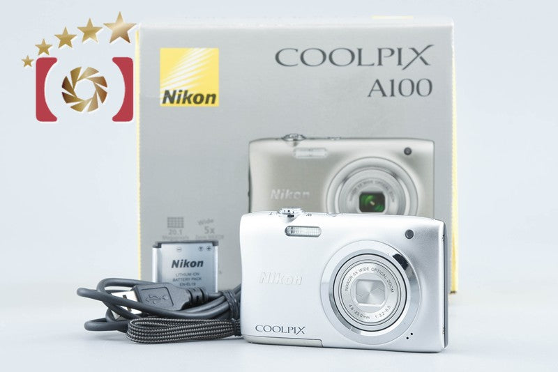Nikon COOLPIX A100 Silver 20.0 MP Digital Camera w/ Box from Japan