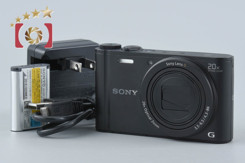 Sony Cyber-Shot DSC-WX350 Black Digital Camera [Multiple Languages] from Japan