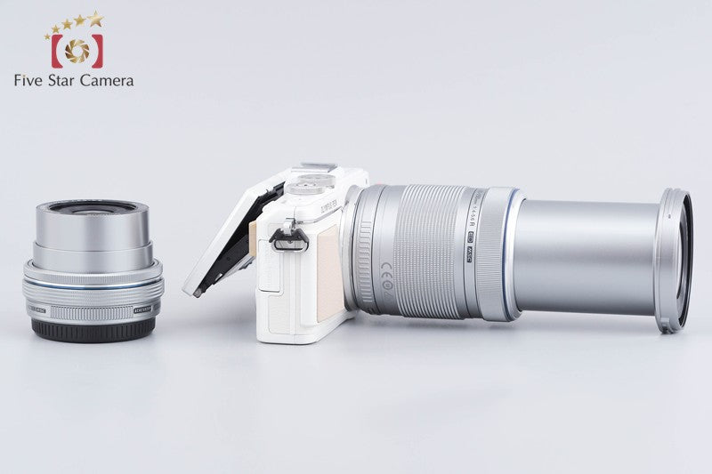 "Count 481" Olympus PEN Lite E-PL7 White 16.1 MP EZ 14-42 40-150 Lens from Japan