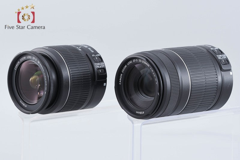 Canon EOS Kiss X5 / Rebel T3i / 600D 18.0 MP 18-55 55-250 Lenses from Japan
