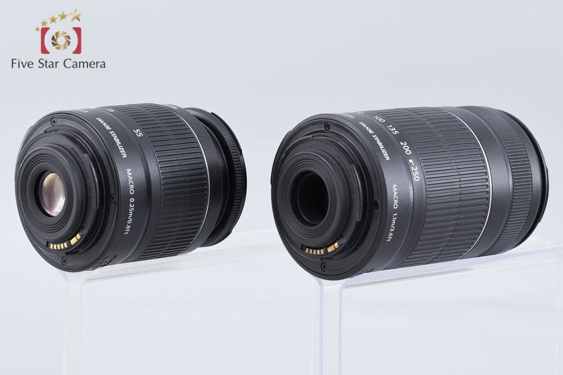 Canon EOS Kiss X5 / Rebel T3i / 600D 18.0 MP 18-55 55-250 Lenses from Japan
