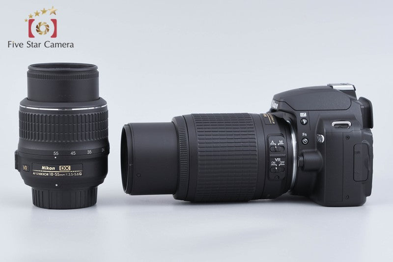 "Shutter count 2,528" Nikon D60 10.2 MP DSLR 18-55 55-200 Lenses from Japan