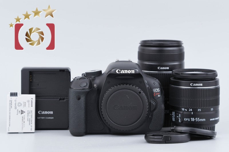 Canon EOS Kiss X5 / Rebel T3i / 600D 18.0 MP 18-55 55-250 Lenses from Japan