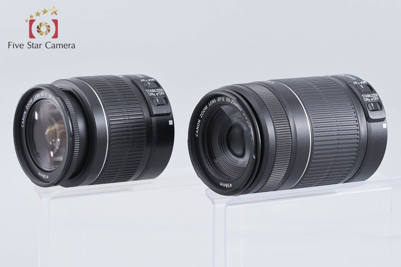 Canon EOS Kiss X5 / Rebel T3i / 600D 18.0 MP 18-55 55-250 Lenses from Japan