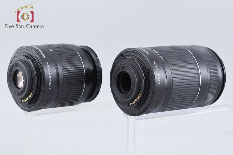 Canon EOS Kiss X5 / Rebel T3i / 600D 18.0 MP 18-55 55-250 Lenses from Japan