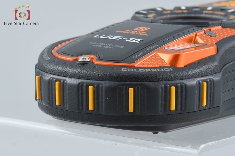 "Count 753" Ricoh Pentax WG-3 Orange 16.0 MP Waterproof Action Camera from Japan