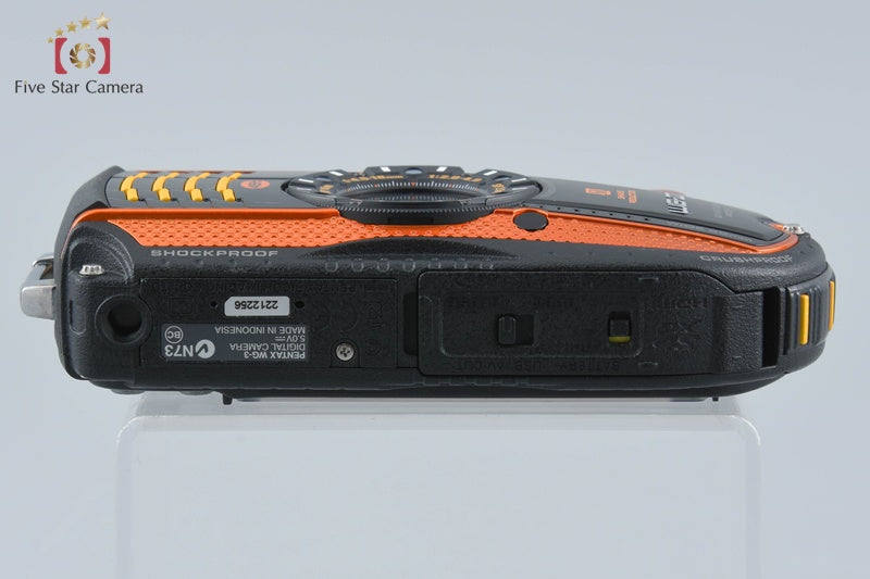 "Count 753" Ricoh Pentax WG-3 Orange 16.0 MP Waterproof Action Camera from Japan