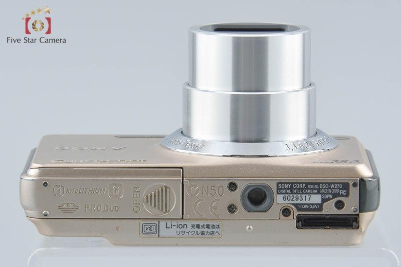 SONY Cyber-shot DSC-W270 Gold Digital Camera [Japanese Language Only] from Japan