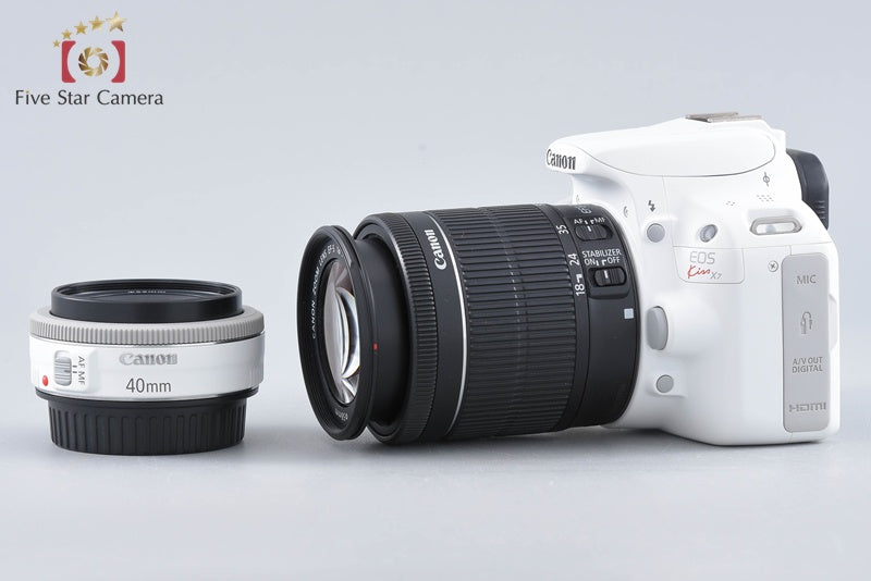 Canon EOS Kiss X7 / Rebel SL1 / 100D 18.0 MP 18-55 40 Lenses w/ Box from Japan