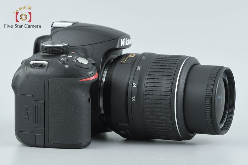 "Shutter count 4,857" Nikon D3200 Black 24.2 MP DSLR 18-55 VR Lens from Japan