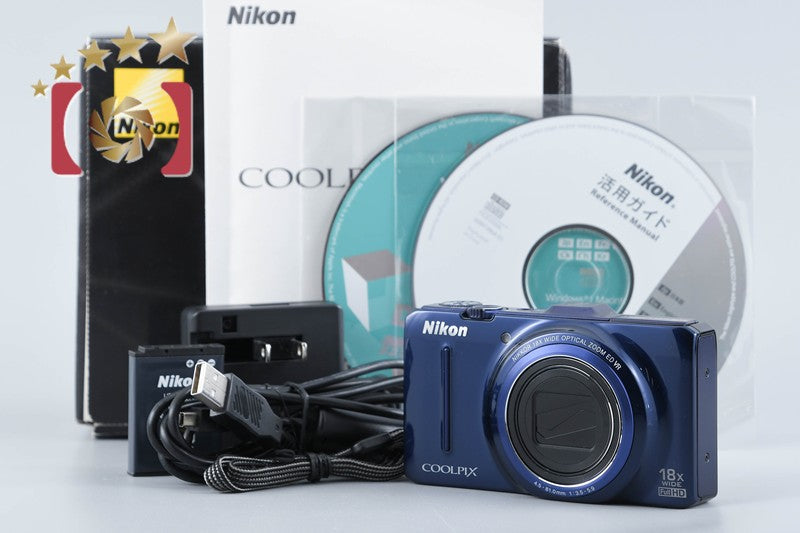 Nikon COOLPIX S9300 Navy Blue 16.0 MP Digital Camera w/ Box from Japan