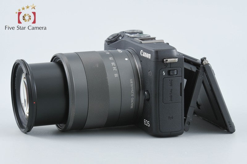 Canon EOS M3 Black 24.2 MP Digital Camera EF-M 18-55 IS STM Lens from Japan