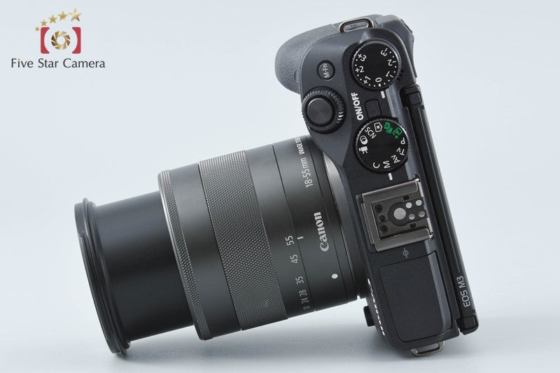 Canon EOS M3 Black 24.2 MP Digital Camera EF-M 18-55 IS STM Lens from Japan