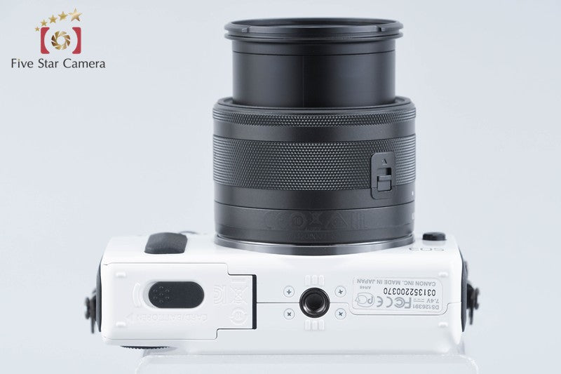 Canon EOS M White 18.0 MP Mirrorless Camera EF-M 15-45 IS STM Lens from Japan