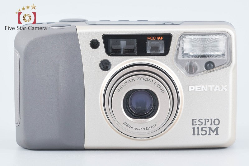 Pentax ESPIO 115M Silver 35mm Point & Shoot Film Camera from Japan