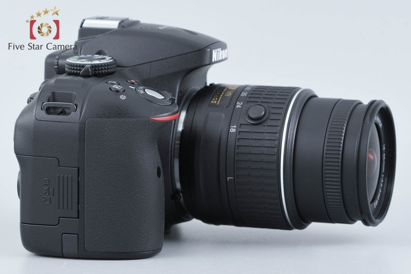 "Count 3,536" Nikon D5300 Black 24.2 MP DSLR Camera 18-55 VR II Lens from Japan
