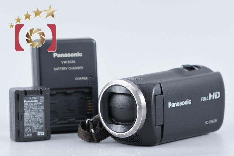 Panasonic HC-V360M 16GB 90x Zoom 2.2 MP Black Digital HD Camcorder from Japan