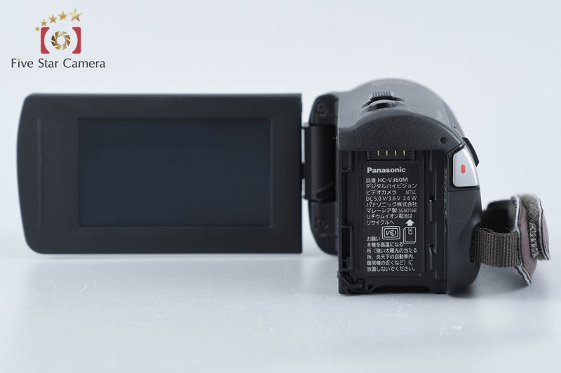 Panasonic HC-V360M 16GB 90x Zoom 2.2 MP Black Digital HD Camcorder from Japan