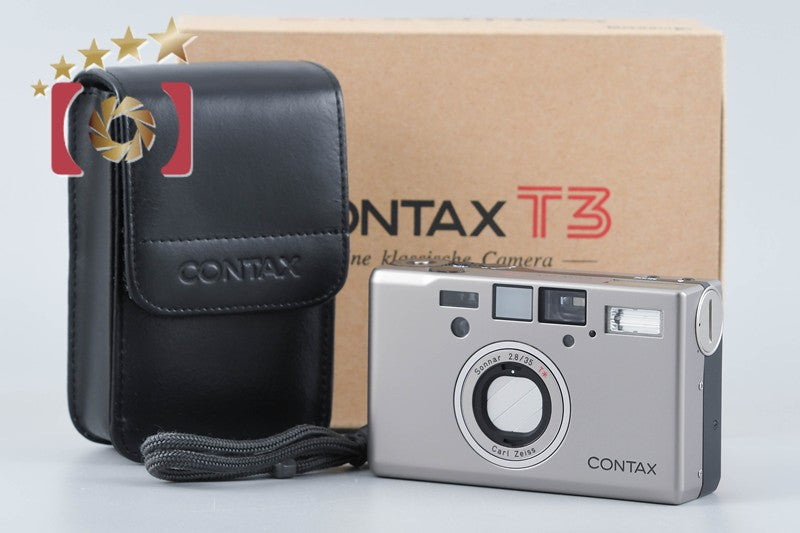 CONTAX T3 Double Teeth 35mm Point & Shoot Film Camera w/ Box from Japan