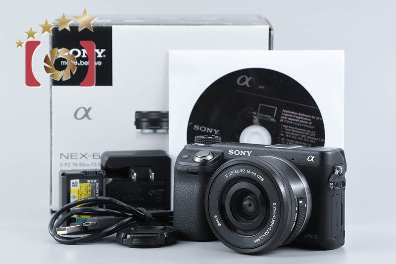 Sony α NEX-6 Black 16.1 MP 16-50 Lens w/ Box [Multiple Languages] from Japan