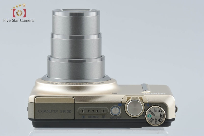 Nikon COOLPIX S9100 Sophia Gold 12.1 MP Digital Camera from Japan