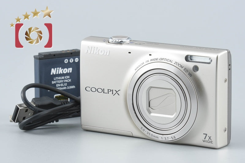 Nikon COOLPIX S6100 Champagne Silver 16.0 MP Digital Camera from Japan