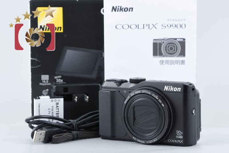 Nikon COOLPIX S9900 Black 16.0 MP Digital Camera w/ Box from Japan