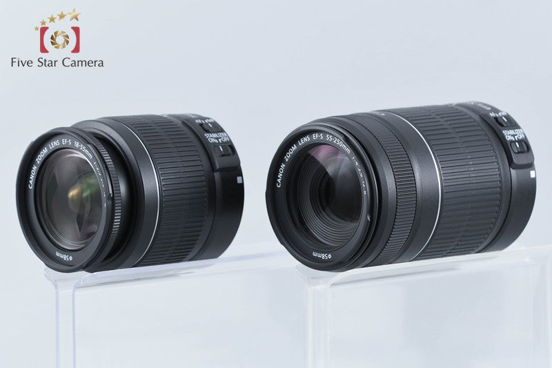 Canon EOS Kiss X5 / Rebel T3i / 600D 18.0 MP 18-55 55-250 Lenses from Japan