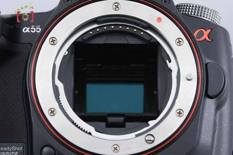 SONY α55 SLT-A55V Black 16.2 MP DSLR Camera [Japanese Language Only] from Japan