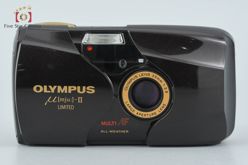 Olympus μ[mju:]-II LIMITED Brown 35mm Point & Shoot Film Camera from Japan