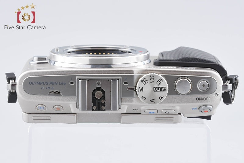 "Count 3,276" Olympus PEN Lite E-PL5 Silver 16.5 MP Mirrorless Camera from Japan