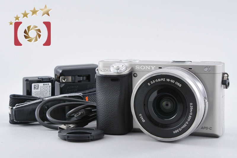 Sony Alpha α6000 ILCE-6000 Silver 16-50 Lens [Multiple Languages] from Japan