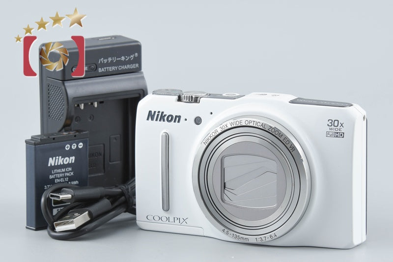 Nikon COOLPIX S9700 Elegant White 16.5 MP Digital Camera from Japan