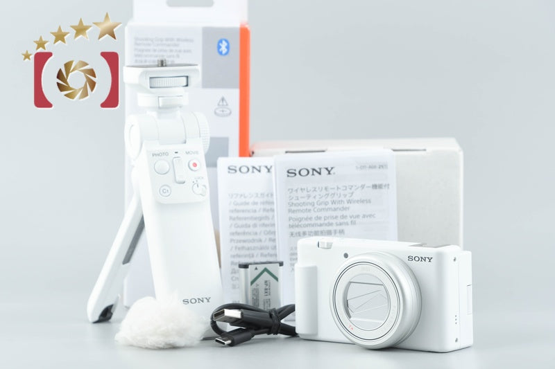 Sony ZV-1M2G White Shooting Grip Kit w/ Box [Multiple Languages] from Japan