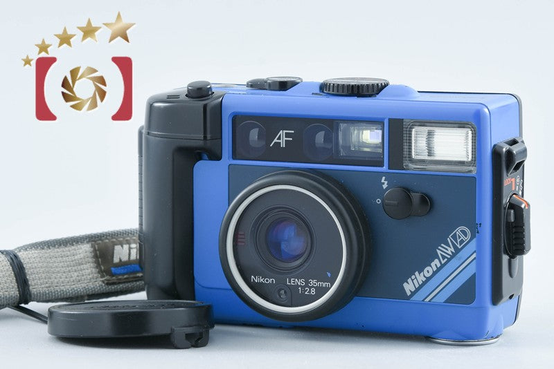 Nikon L35 AW AD Blue 35mm Point & Shoot Film Camera from Japan